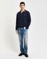 Gant Corduroy Collar Heavy Rugger Pullover Evening Blue