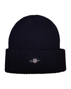 Gant Cotton Blend Logo Beanie Muts Marine
