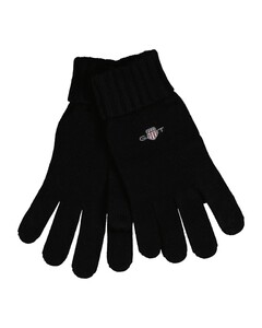 Gant Cotton Blend Subtle Logo Handschoenen Zwart