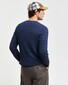 Gant Cotton Cable Crew Neck Pullover Dark Jeansblue Melange