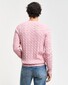 Gant Cotton Cable Crew Neck Pullover Dusty Pink