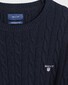 Gant Cotton Cable Crew Pullover Evening Blue