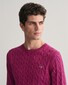 Gant Cotton Cable Ronde Hals Trui Beautyberry Purple