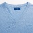 Gant Cotton Cashmere V-Neck Pullover Light Blue Melange