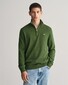 Gant Cotton Flamme Slub Textured Effect Half Zip Pullover Pine Green