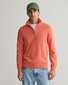 Gant Cotton Flamme Slub Textured Effect Half Zip Pullover Sunset Pink