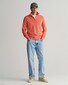 Gant Cotton Flamme Slub Textured Effect Half Zip Pullover Sunset Pink