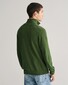 Gant Cotton Flamme Slub Textured Effect Half Zip Trui Pine Green