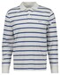 Gant Cotton Jersey Striped Long Sleeve Polo Eggshell