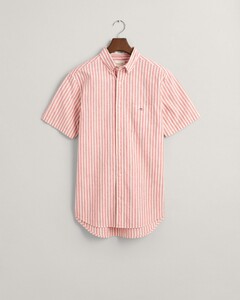 Gant Cotton Linen Allover Yarn Dyed Stripes Shirt Sunset Pink