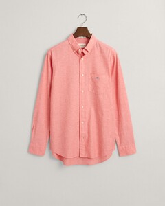 Gant Cotton Linen Uni Button Down Shirt Sunset Pink