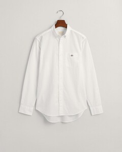 Gant Cotton Linen Uni Button Down Shirt White