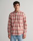 Gant Cotton Linen Yarn Dyed Check Shirt Sunset Pink