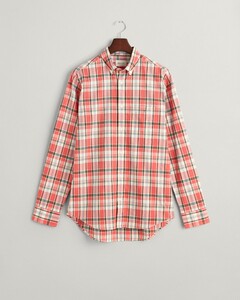 Gant Cotton Linen Yarn Dyed Check Shirt Sunset Pink