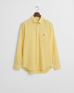 Gant Cotton Linnen Button-Down Overhemd Banana Yellow