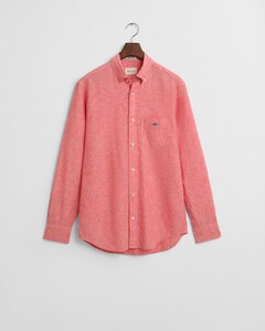 Gant Cotton Linnen Button-Down Overhemd Brick Red