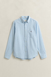 Gant Cotton Linnen Button-Down Overhemd Sky Blue