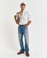 Gant Cotton Linnen Button-Down Overhemd Wit