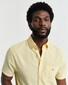 Gant Cotton Linnen Short Sleeve Button-Down Overhemd Banana Yellow