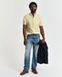 Gant Cotton Linnen Short Sleeve Button-Down Overhemd Banana Yellow
