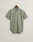 Gant Cotton Linnen Short Sleeve Button Down Overhemd Pine Green