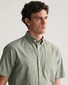 Gant Cotton Linnen Short Sleeve Button Down Overhemd Pine Green