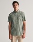 Gant Cotton Linnen Short Sleeve Button Down Overhemd Pine Green