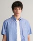 Gant Cotton Linnen Short Sleeve Button Down Overhemd Rich Blue