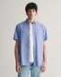 Gant Cotton Linnen Short Sleeve Button Down Overhemd Rich Blue