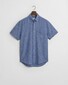 Gant Cotton Linnen Short Sleeve Button-Down Overhemd Rich Blue