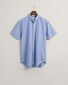 Gant Cotton Linnen Short Sleeve Button Down Overhemd Rich Blue