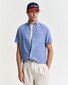 Gant Cotton Linnen Short Sleeve Button-Down Overhemd Rich Blue