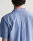 Gant Cotton Linnen Short Sleeve Button Down Overhemd Rich Blue