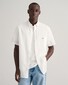 Gant Cotton Linnen Short Sleeve Button Down Overhemd Wit