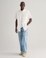 Gant Cotton Linnen Short Sleeve Button Down Overhemd Wit