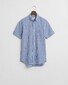 Gant Cotton Linnen Stripe Short Sleeve Overhemd Rich Blue