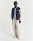 Gant Cotton Linnen Stripe Short Sleeve Overhemd Rich Blue
