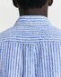 Gant Cotton Linnen Stripe Short Sleeve Overhemd Rich Blue