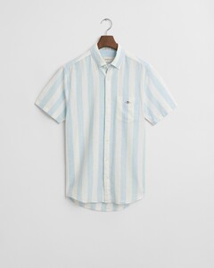 Gant Cotton Linnen Yarn Dyed Stripes Overhemd Fresh Blue