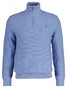 Gant Cotton Merino Uni Color Micro Textured Half Zip Pullover Clear Sky