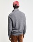 Gant Cotton Merino Uni Color Micro Textured Half Zip Pullover Dark Grey Melange