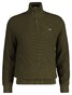 Gant Cotton Merino Uni Color Micro Textured Half Zip Pullover Juniper Green