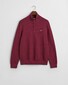 Gant Cotton Merino Uni Color Micro Textured Half Zip Pullover Wine Red