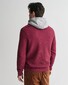 Gant Cotton Merino Uni Color Micro Textured Half Zip Pullover Wine Red