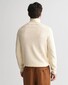 Gant Cotton Merino Uni Color Micro Textured Half Zip Trui Cream