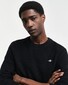 Gant Cotton Micro Textured Crew Neck Pullover Black