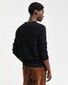 Gant Cotton Micro Textured Crew Neck Pullover Black