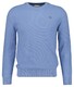 Gant Cotton Micro Textured Crew Neck Pullover Clear Sky