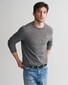 Gant Cotton Micro Textured Crew Neck Pullover Dark Grey Melange