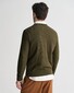 Gant Cotton Micro Textured Crew Neck Pullover Juniper Green